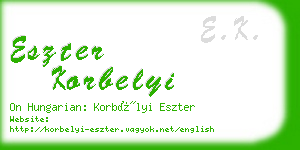 eszter korbelyi business card